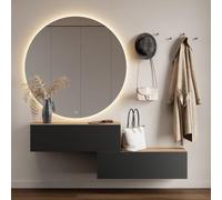 Planetmöbel Meuble d’Entrée avec Armoire Murale 2X 100 cm