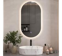 Planetmöbel Miroir avec éclairage 50 x 90 cm sans Cadre