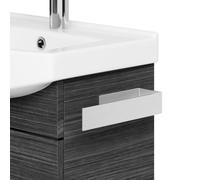 Planetmöbel Porte Serviette sans perçage, Argent brossé, 21 cm | Accroche serviette autocollant pour salle de bains et cuisine, Support mural pour serviettes