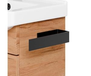 Planetmöbel Porte Serviette sans perçage, Noir Mat, 21 cm | Accroche serviette autocollant pour salle de bains et cuisine, Support mural pour serviettes