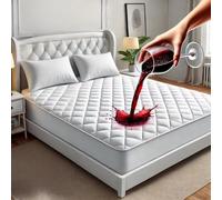 PLANETOID Protège-matelas matelassé imperméable pour lit super king size avec drap-housse très profond qui protège contre les allergies et respirant (182 x 200 + 40 cm)