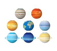 Planets Decor 8 pièces - Lanternes à thème d'espace solaire de 12 pouces pour la salle de classe, les projets scientifiques et les décorations d'anniversaire, décor suspendu au plafond coloré pour la