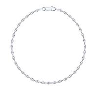 PLANETYS - Bracelet Argent 925/1000 Rhodié Maille Grain de Café 2.5 mm