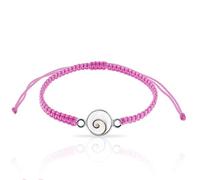 PLANETYS - Bracelet Cordon Tressé Oeil de Sainte Lucie Argent 925/1000
