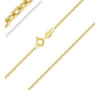 PLANETYS - Chaîne Enfant Bébé Maille Forçat Diamantée Argent 925/1000 Plaqué Or Jaune 18 Carats Largeur 1.5 mm 36 cm