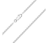 PLANETYS - Chaîne Maille Jaseron 2 mm Argent 925/1000 Rhodié 40 cm