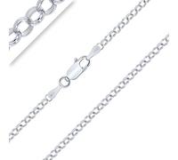 Planetys - Chaîne Maille Jaseron Allégée 2.9 mm Argent 925/1000 Rhodié 40 cm