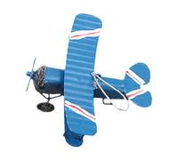 Planeur d'avion biplan - Modèles de plan en métal vintage | Figurines d'avion d'artisanat en fer | Modèles d'artisanat d'avion en avion | Modèles décoratifs de plan de fer p