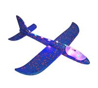 Planeur d'avion en mousse - Jouet planeur à lancer de 48 cm | Avion cascadeur en mousse avec Flash LED, jouet de vol en plein air à 3 vitesses pour, jardin, plage, parc