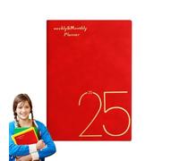 Planificateur 2025, hebdomadaire et mensuel, organisateurs, organisateurs pour augmenter la productivité, beau planificateur multifonction pour les fournitures scolaires