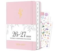 Planificateur 2026-2027, 21,6 x 27,9 cm, planificateur hebdomadaire et mensuel avec onglets de juillet 2026 à juin 2027, année académique 2027, grand calendrier A4 à couverture rigide avec date pour