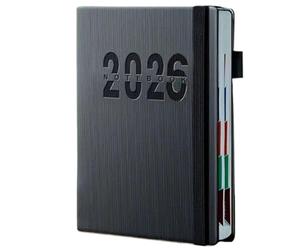 Planificateur 2026 - Agenda quotidien | Agenda hebdomadaire | Carnet de notes à faire 2026, couverture rigide en cuir, enregistrement auto-discipline sur 365 jours, outil de gestion du temps