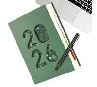 Planificateur 2026 - Carnet A5 en cuir synthétique épais avec onglets | Planificateur 2026 hebdomadaire mensuel | Pour planification académique, bureau, école, classe, université, voyage, travail