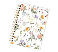 Planificateur 2026 - Carnet de notes à couverture rigide à spirales pour la productivité | Pages mensuelles et hebdomadaires datées avec sections à onglets et fermeture élastique pour les amis, la