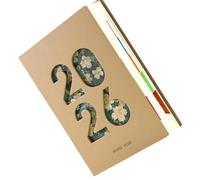 Planificateur 2026 - Carnet de notes de 365 jours en cuir synthétique format A5, agenda 2026, livre planificateur mensuel, pour planning académique, étudiants, enseignants, devoirs à domicile, collège