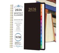 Planificateur 2026 | Planificateur mensuel 2026 | Carnet de calendrier à de 12 mois | Journal de planification hebdomadaire et mensuel | Organisateur d'objectifs de liste de tâches pour les re