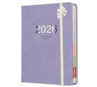 Planificateur 2026, une page par jour, planificateur 2026 hebdomadaire et mensuel, janvier 2026 à décembre 2026, planificateur quotidien avec fentes horaires, format A5 (14,5 x 21 cm), couverture en