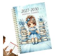 Planificateur 4 Ans 2027-2030 Couverture Thème Lecture Carnet D'Objectifs | Agenda Mensuel Académique Pour Étudiants Entrepreneurs Enseignants Freelances Consultants Cadres Maison École Appartemen