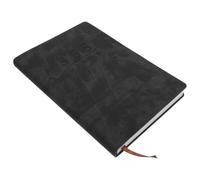 Planificateur A5 2025 en PU Papier, Agenda un Jour par Page | Semainier, Planner Mensuel, Carnet Simple pour Étudiants et Enseignants, Noir, Prise de Notes