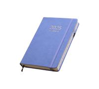 Planificateur académique 2025 un jour par page de janvier à décembre avec couverture rigide et journal annuel professionnel avec marque mensuelle colorée