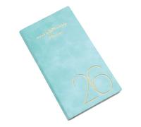Planificateur académique 2026 avec 120 pages lignées, format de poche, planificateur hebdomadaire, mensuel pour planification quotidienne, carnet en cuir
