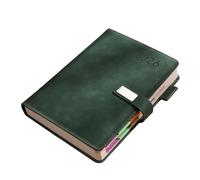 Planificateur académique 2026 en cuir synthétique avec fermeture à bouton et emplacements pour stylos 400 pages datées pour planification