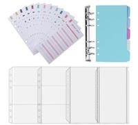 Planificateur Budgétaire A6 Classeur Budget Carnet Planificateur Financier Carnet Avec Tableau De Budget Et Poche Idéal Planification, Comprend Deux Sacs De Rangement Deux Films Pour Cartes