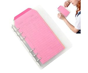 Planificateur budgétaire avec enveloppes pour espèces, format A6 à 6 anneaux avec 12 enveloppes colorées, portable, classeur pour économiser de l'argent, pour comptabilité personnelle, frais d'étude