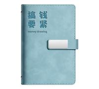 Planificateur budgétaire en cuir avec 90 pages et 6 anneaux en cuir pour homme et femme, carnet de gestion de l'argent multifonction