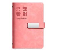 Planificateur budgétaire en cuir avec 90 pages et 6 anneaux en cuir pour homme et femme, carnet de gestion de l'argent multifonction