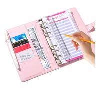 Planificateur budgétaire livre, organiseur de budget en espèces A6 avec poche zippée - Enveloppe en espèces A6 Classeur à factures - Pour hommes femmes garçons jeunes adolescents femme homme fille Fa
