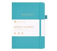 Planificateur budgétaire mensuel avec carnet de suivi des dépenses, planificateur financier non daté et organisateur de factures - Format A5, couverture rigide (bleu céruléen)