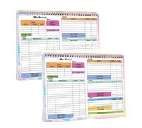 Planificateur budgétaire mensuel couleur 2026 - Classeur à anneaux - Cahier de comptabilité B5 - Lot de 2 - Peut être utilisé comme