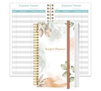Planificateur budgétaire - Suivi du budget des dépenses, livre de budget pour livre de grand livre, organiseur d'argent pour portefeuille, 9,5 x 17,1 cm, feuille de rose
