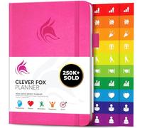 Planificateur Clever Fox - Agenda Personnel pour Booster Productivité, Motivation, Attention, Bonheur de Vie, Succès et Atteindre vos Objectifs - Journal du Quotidien et Hebdomadaire - Rose