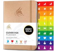 Planificateur Clever Fox - Agenda Personnel pour Booster Productivité, Motivation, Attention, Bonheur de Vie, Succès et Atteindre vos Objectifs - Journal du Quotidien et Hebdomadaire - Perle