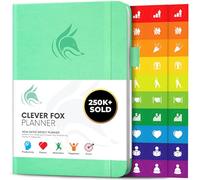 Planificateur Clever Fox - Agenda Personnel pour Booster Productivité, Motivation, Attention, Bonheur de Vie, Succès et Atteindre vos Objectifs - Journal du Quotidien et Hebdomadaire - Menthe