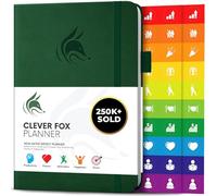 Planificateur Clever Fox - Agenda Personnel pour Booster Productivité, Motivation, Attention, Bonheur de Vie, Succès et Atteindre vos Objectifs - Journal du Quotidien et Hebdomadaire - Forêt Verte
