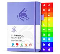 Planificateur Clever Fox - Agenda Personnel pour Booster Productivité, Motivation, Attention, Bonheur de Vie, Succès et Atteindre vos Objectifs - Journal du Quotidien et Hebdomadaire - Lavande