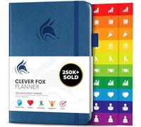 Planificateur Clever Fox - Agenda Personnel pour Booster Productivité, Motivation, Attention, Bonheur de Vie, Succès et Atteindre vos Objectifs - Journal du Quotidien et Hebdomadaire - Bleu Mystique