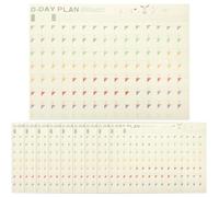 Planificateur de 100 Jours, Tableau de Planification | Papier, Feuilles de Planification du Temps, Usage Travail et Vie, Adultes, Style Simple et Frais