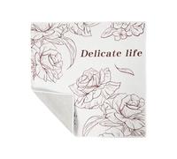 Planificateur de beauté pliable en tissu avec fermeture d'identité et compartiments multiples pour salle de sport, bureau, Monde des fleurs, As the pic show