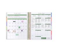 Planificateur de Budget | Carnet Mensuel de Finances à Couverture Rigide - Planificateur Financier avec 12 Pochettes | Pour La Maison Le Bureau Les Finances Personnelles La Gestion De Dettes Et La