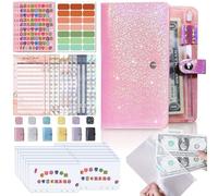 Planificateur de budget mensuel | A6 budgétaire Kit liant gestion l'argent Bidgets Bandinatoires avec 12pcs Budgets Fiches et 21pcs Stickers, Organisateur monétaire pour économie en espèces