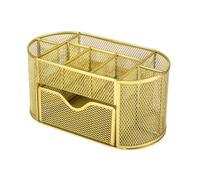 Planificateur de bureau contemporain en métal 9 sections pour crayons, pinces, accessoires de bureau