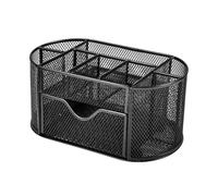 Planificateur de bureau contemporain en métal 9 sections pour crayons, pinces, accessoires de bureau