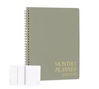 Planificateur de calendrier mensuel 2025-2026 Livre de calendrier portable Monthly Planner, journal d'organisateur avec liste de contrôle des tâches, emploi du temps du cahier pour la maison, l'école,