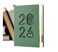 Planificateur de calendrier mensuel - Journal de gestion élégant, carnet d'agenda quotidien de 200 feuilles, suivi des tâches universitaires, dossiers pour accessoires de bureau - pour les pr