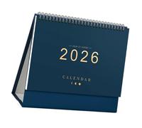Planificateur de calendrier miniature 2026, de, Dark blue | Reliure à double bobine, expérience d ' écriture fluide, pages en papier robustes, fournitures de bureau, facile à