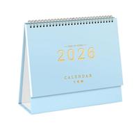 Planificateur de calendrier miniature 2026, de, Light blue | Reliure à double bobine, expérience d ' écriture fluide, pages en papier robustes, fournitures de bureau, facile à